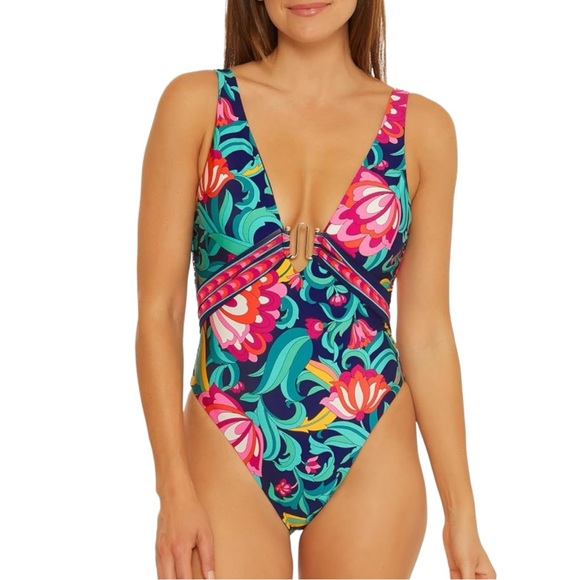 Trina Turk Other - 144. Women's Trina Turk India Garden Plunge One Piece Swimsuit NWT